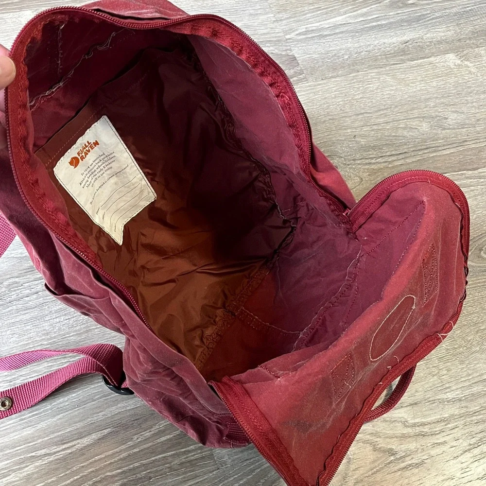 Fjallraven Kanken Classic Backpack Ox Red Burgundy 23510 Vinylon F Swedish Bag